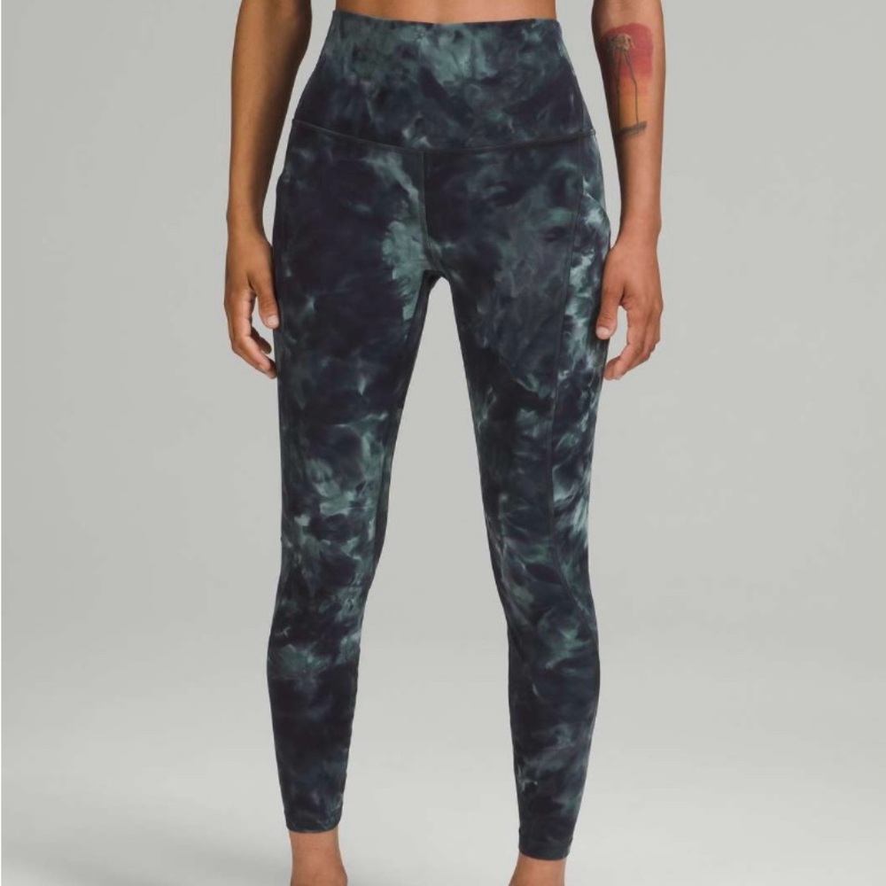 Lululemon Align High-Rise Pant with Pockets 25" Diamond Dye Silver Blue Size 4